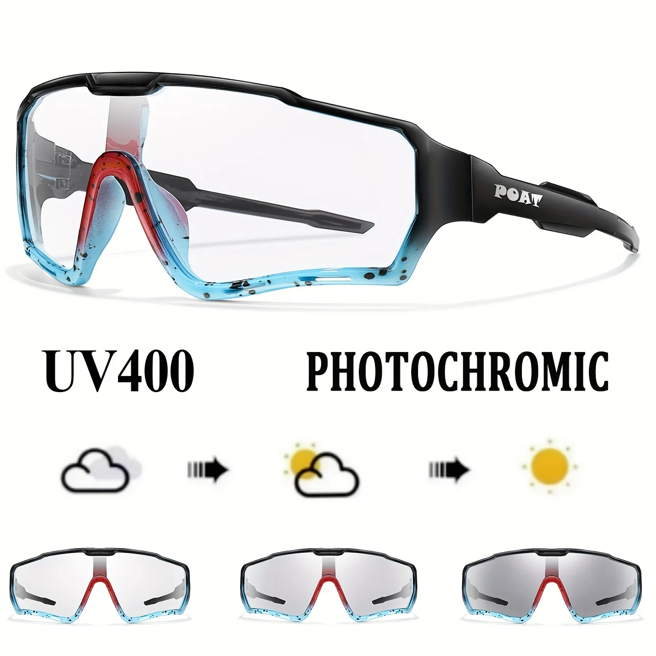POAT Photochromic Windproof Sunglasses Cycling