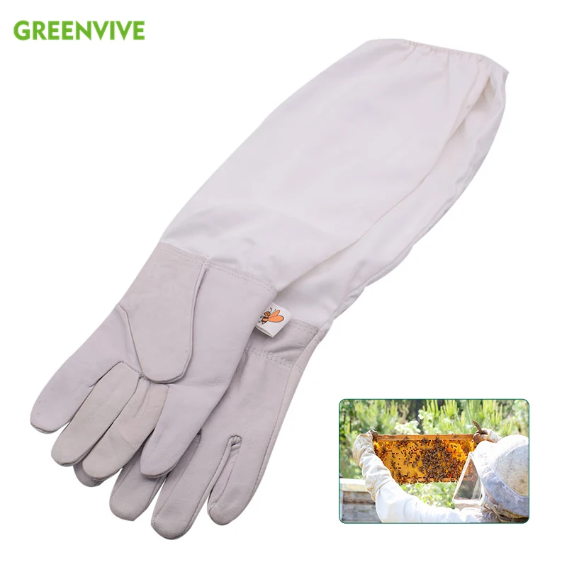 Apicultura Beekeeping Gloves Beekeeper Protective Gloves Cotton Sleeves Sheepskin Leather Bee Gloves For beekeeping gloves