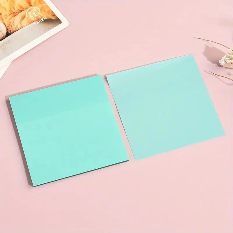 Vibrant Waterproof Transparent Sticky Note Pads - 50 Sheets of Self-Adhesive Memo Notes