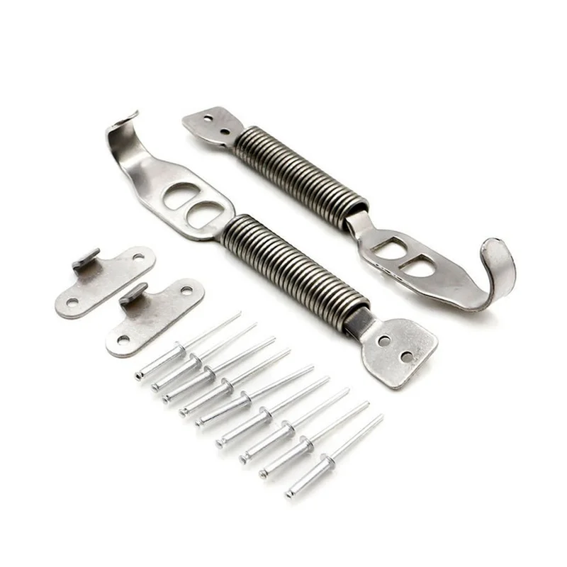 

Stainless Steel Car Racing Mount Bonnet Hook Pin Lock Kit Latch Spring Fastener 1 set