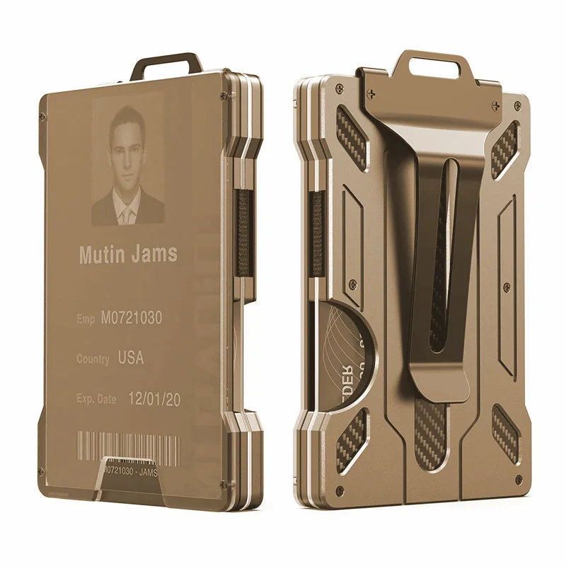 Sleek RFID Minimalist Wallet with Money Clip and Smart Card Holder