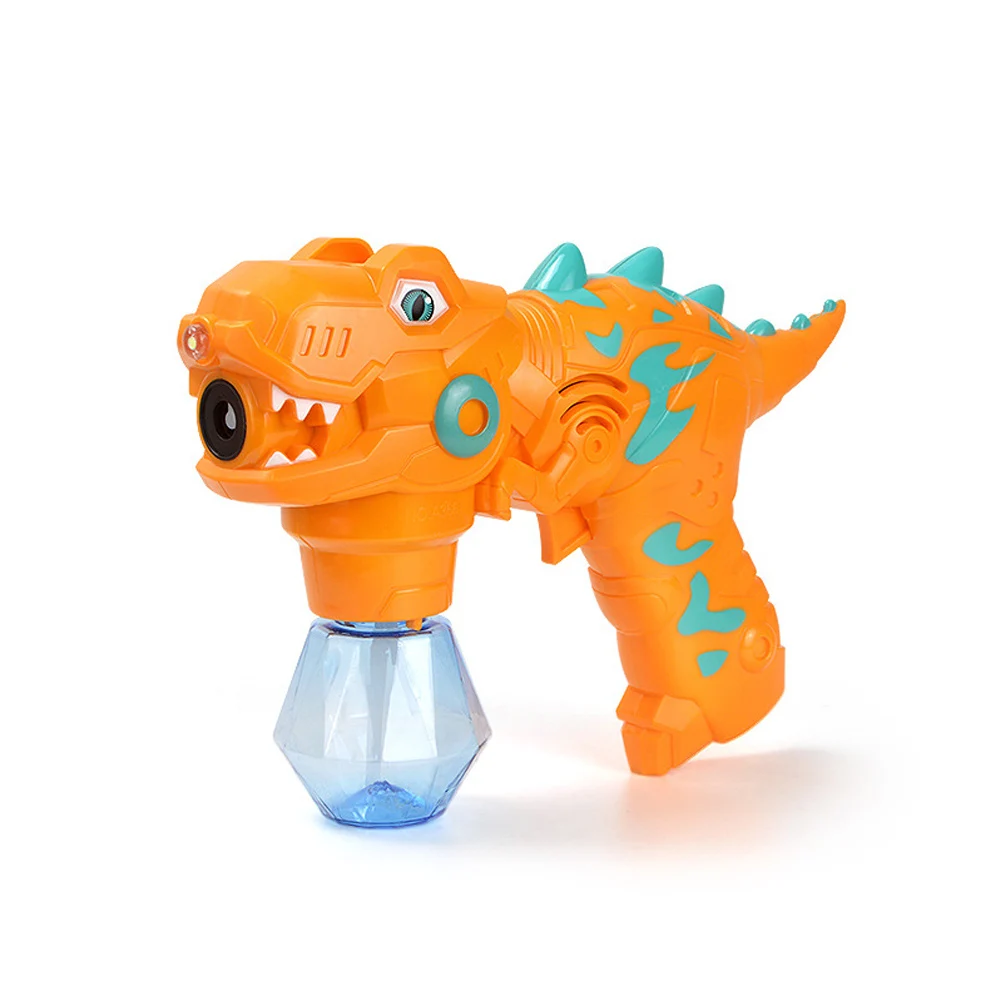 Electric Kids Dinosaur Bubble Machine with Music Light Toy Soapy Water Outdoor Toys Gift |