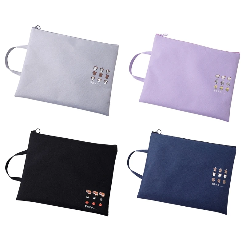 

Document Bags Zipper File Folder A4-File Bags Pencil-Case Storage Bag for Office