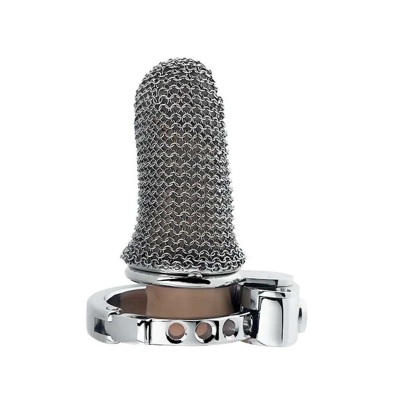 Adjustable Mesh Male Chastity Device Cock Cage Penis Lock Men Loyalty Control Stainless Steel Anti Masturbation BDSM Sex Toy