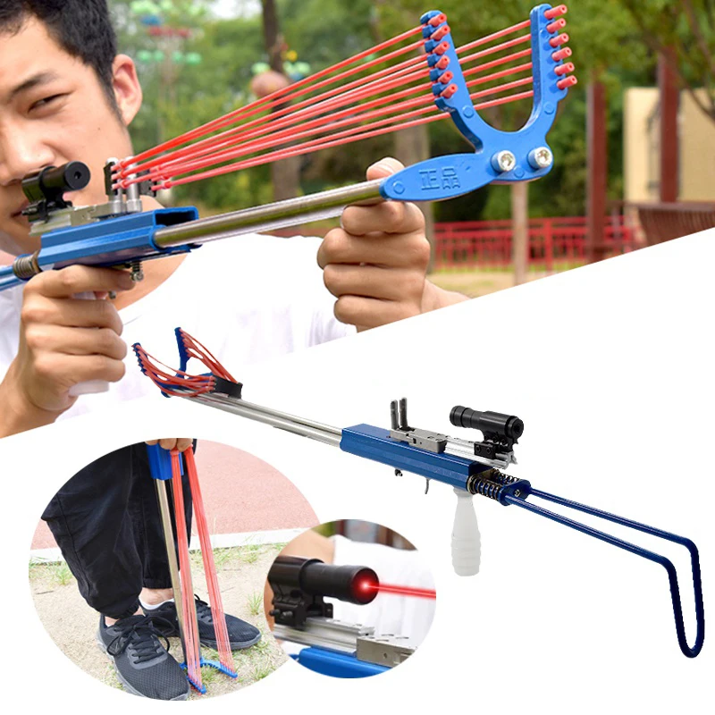 Details about   Powerful Slingshot Rifle Mechanical Catapult Shooting Outdoor Hunting Fishing 
