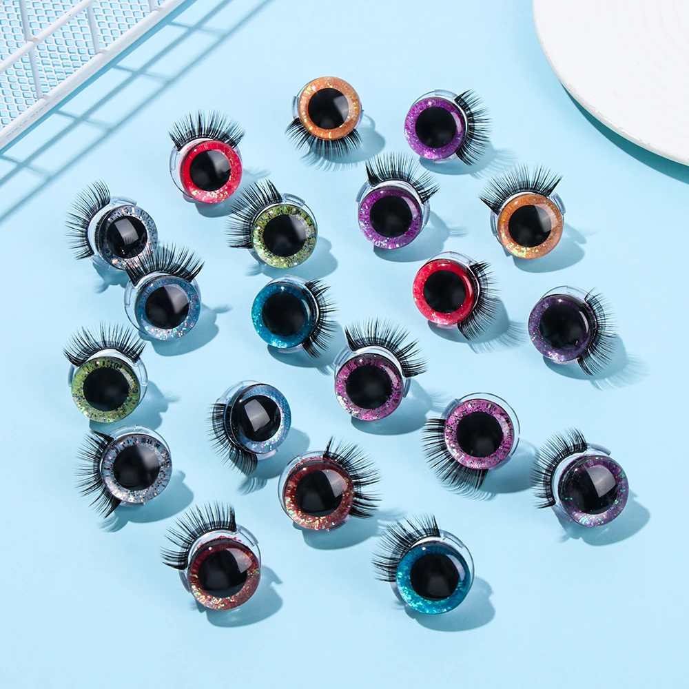 10pair Flat Clear Glitter Safety Eyes For Crochet Toys Amigurumi With Funny  Pupil For Knitted Plush Toy Doll Accessories 18mm - AliExpress