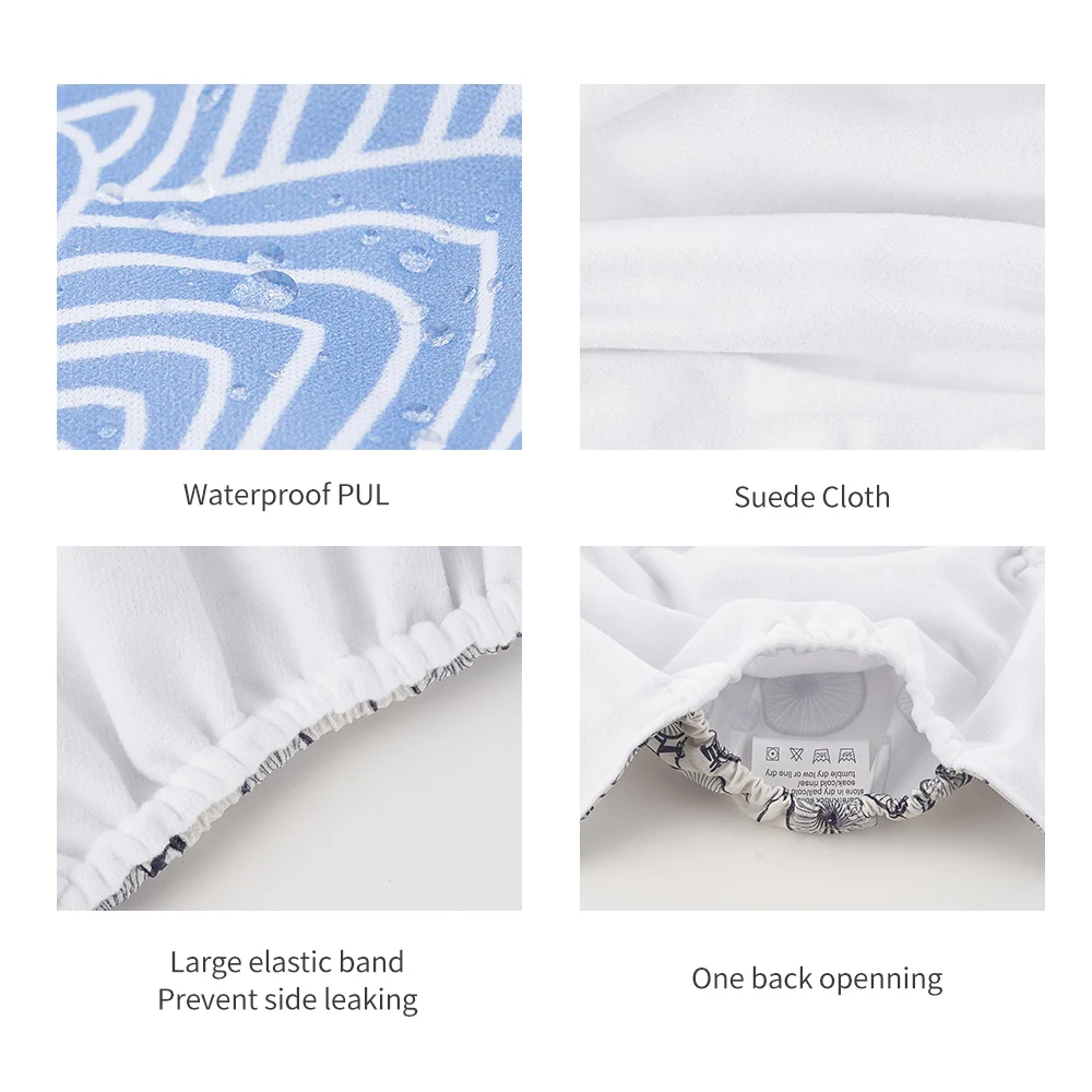 Happyflute 1pcs Ecological Baby Washable Reusable Cloth Pocket Diaper Baby Nappy One Pocket Fit 3-15kg
