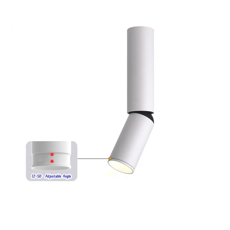 Recessed COB Spotlights Ceiling Anti-glare 5W 7W 12W 360&deg; rotation 12-50&deg; Adjustable focus Dimmable AC85-265V Interior lighting led downlight recessed ceiling spotlight ceiling lamps
