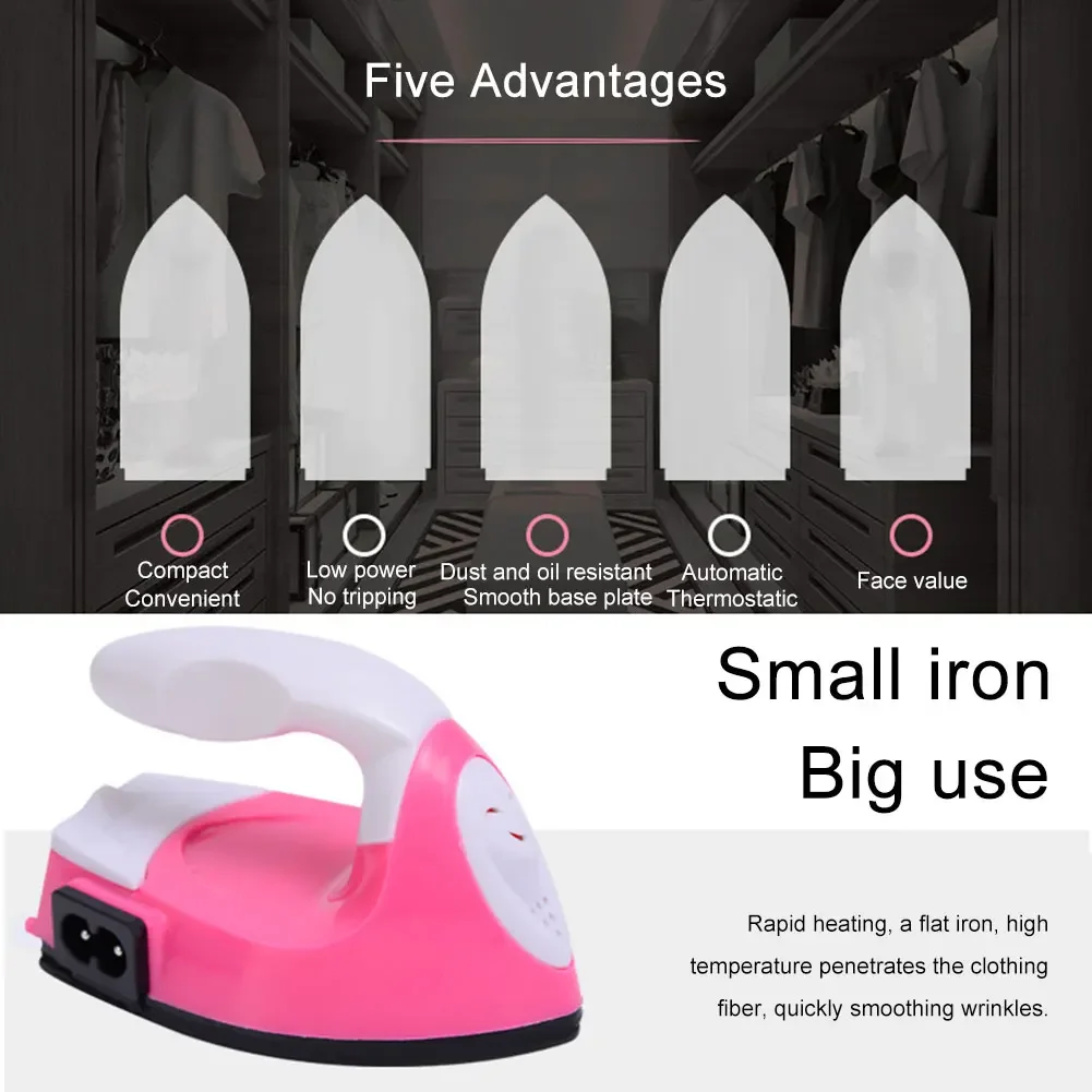 Small portable electric heat press machine, handheld iron, easy to use, versatile, quick heating, hot engraving name, fabric labels.