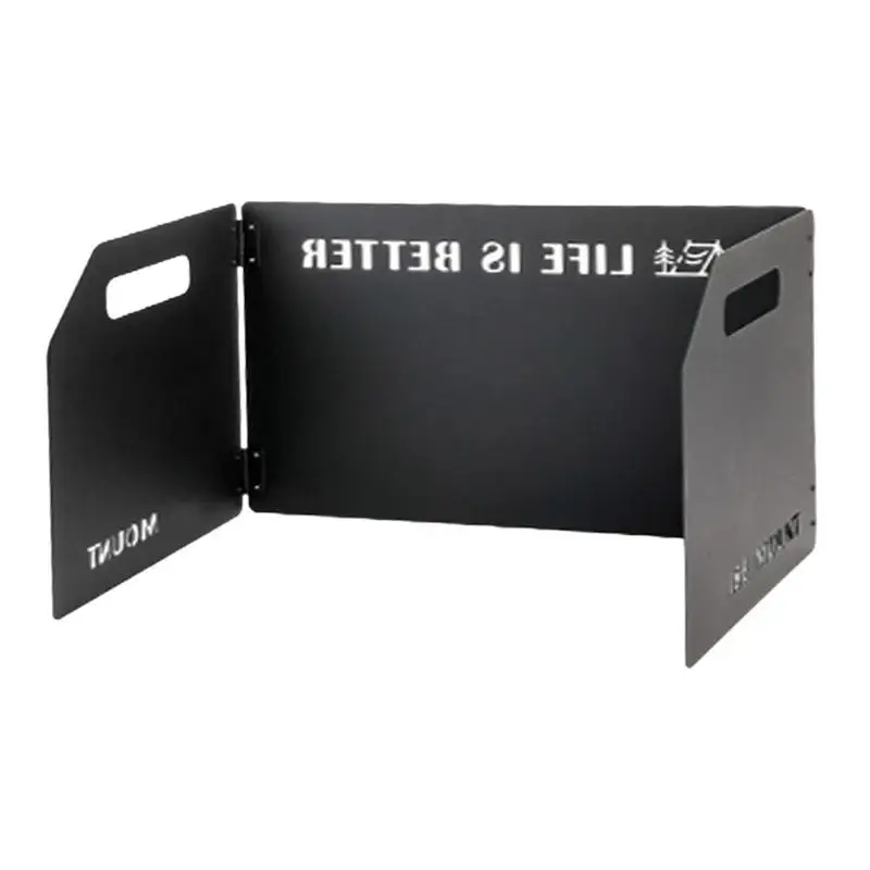 Folding camping Gas Stove Windshield  Tri-fold Four-fold Cassette Stove Windproof Shield Camping BBQ Burner Windscreen for camp