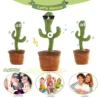 Dancing Cactus Repeat Talking Toy Electronic Plush Toys Can Sing Record Lighten USB Early Education Funny Gift Interactive Bled 6