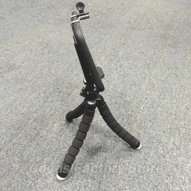유연한 미니 카메라 삼각대, 문어 스폰지, 휴대폰 홀더, 셀카봉, 삼각대 홀더 클립, 스마트폰 디지털 카메라용