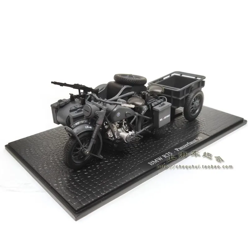 

Diecast Atlas German R75 Three wheeled Motorcycle Model 1:24 Scale Yangtze River 750 Simulation Collection Vehicle Gift Toy