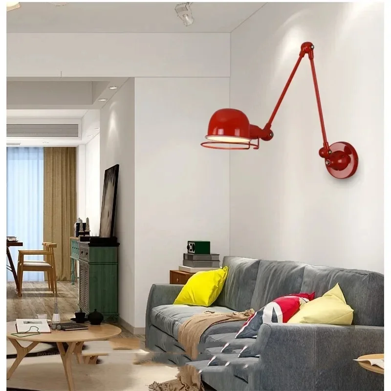 Moderne Rocker Verstelbare Wandlamp Creatieve Mechanische Hoofdeintrekbare Led Muur Licht Studie Slaapkamer Woonkamer Muur Decor