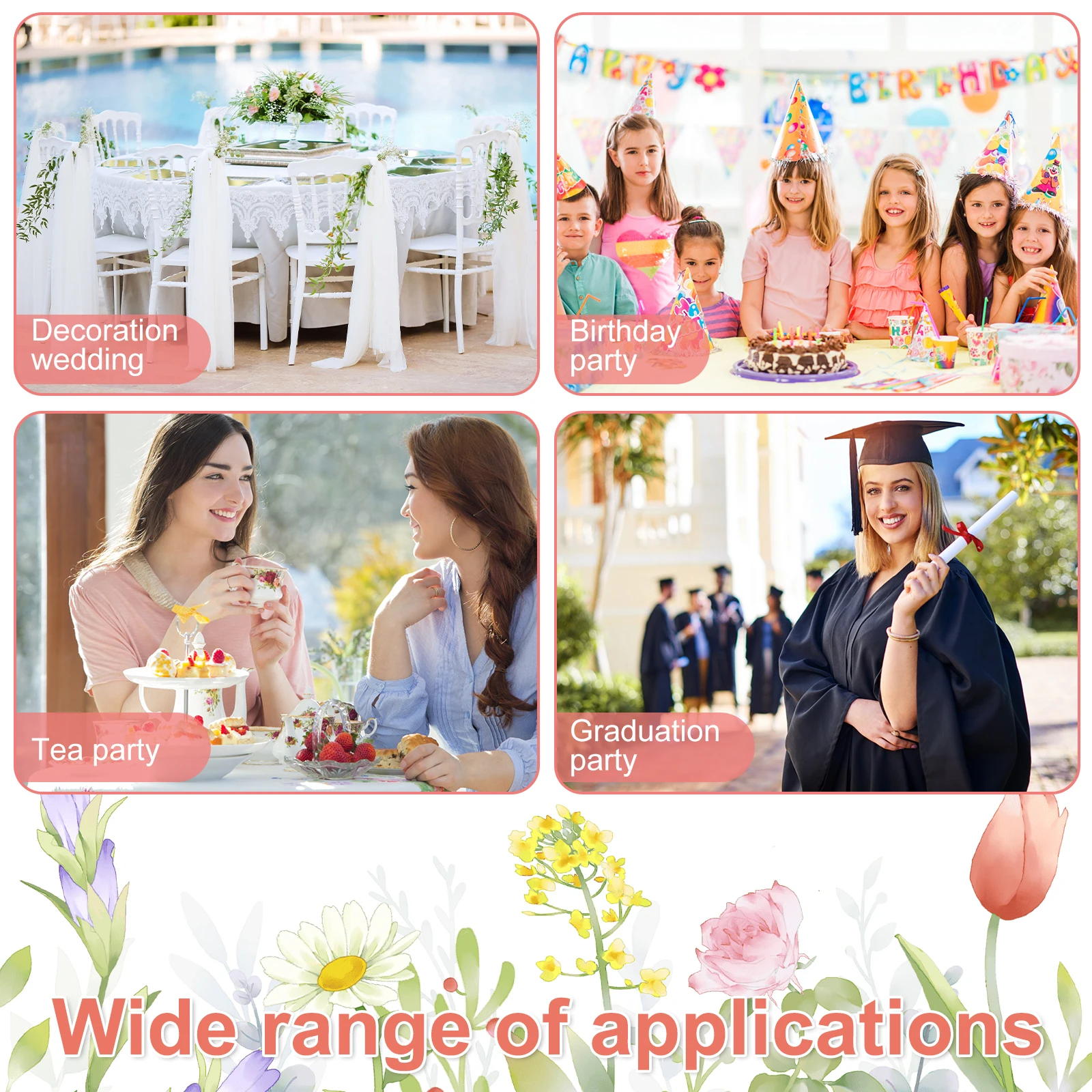100Pcs Flower Paper Napkins Reusable 2-Layer Retro Floral Guest Napkin Decorative Party Dessert Dinner Napkins for Party