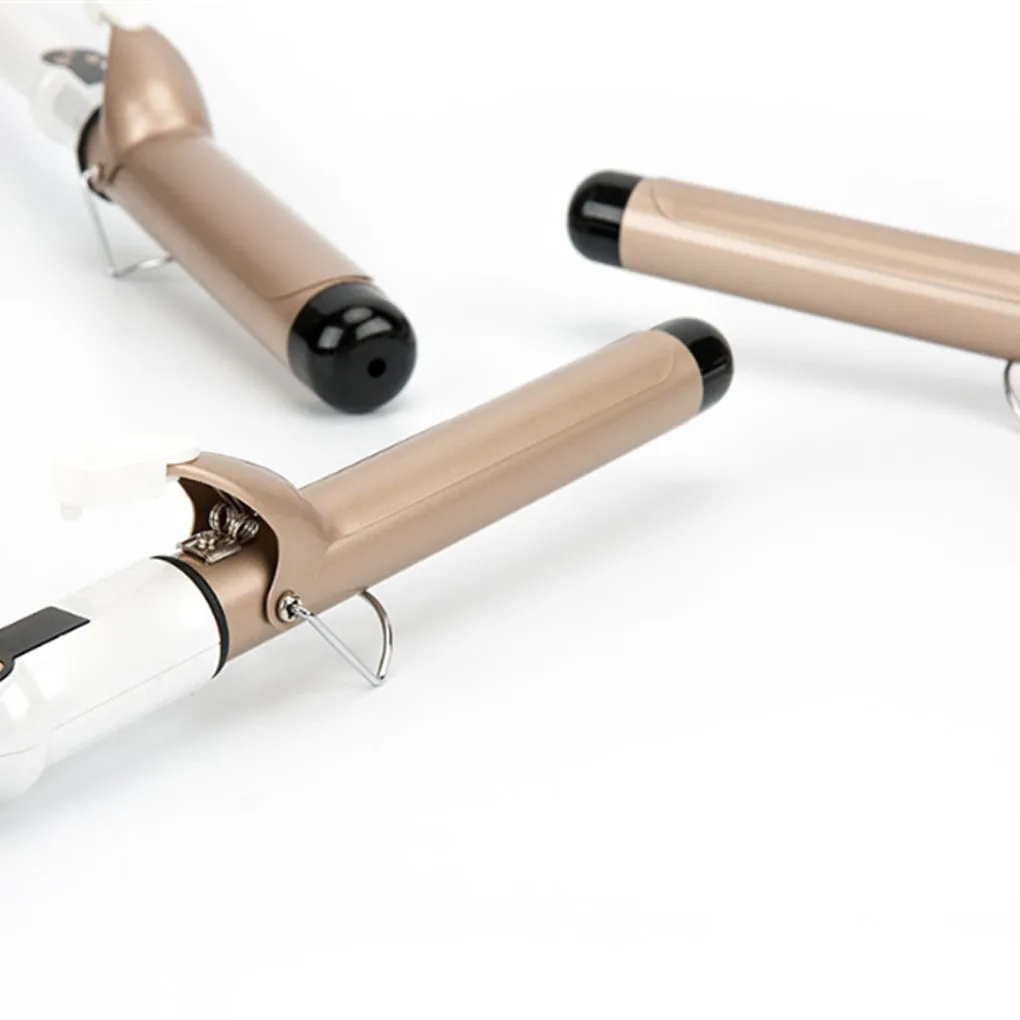 EU Plug Electric Hair Curler 110-210V Digital Display Temperature Adjustable Curling Iron Curl Wand Waver 22mm