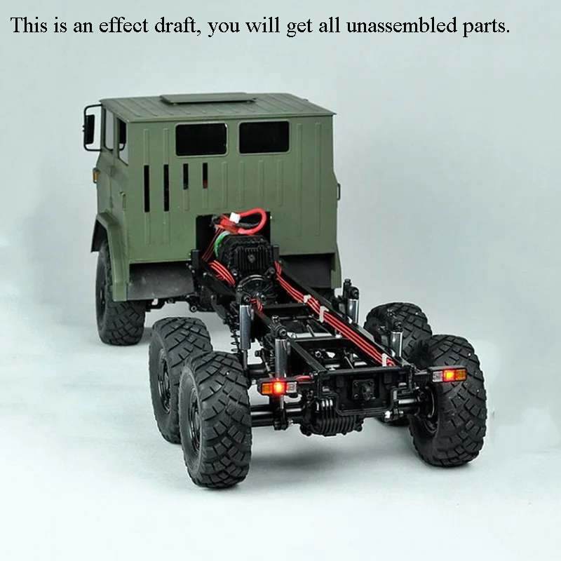 CROSRC Car 1/12 XC6-E Upgraded Ver 6*6 Military Truck Off Road KIT Motor Light Sound System RC Toys Gifts 2