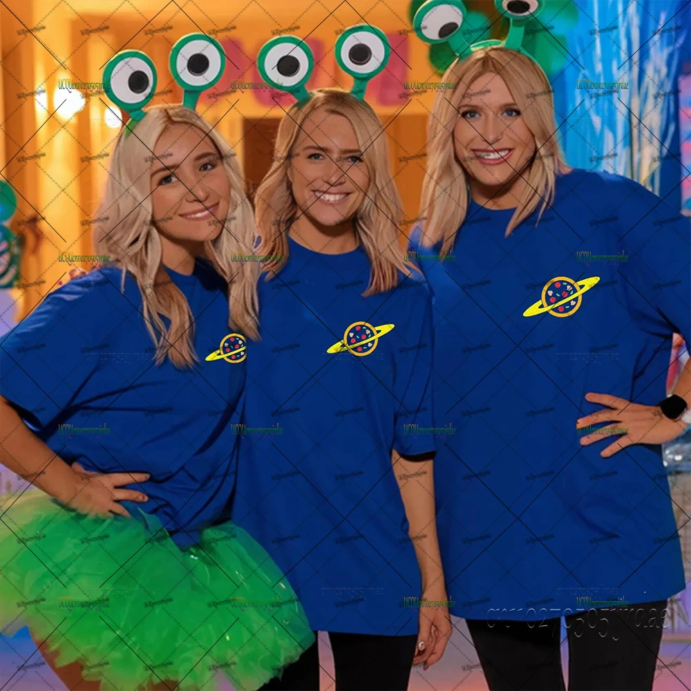 T-shirt Bleu Planète Alien & Bandeau Yeux - Costume Fun