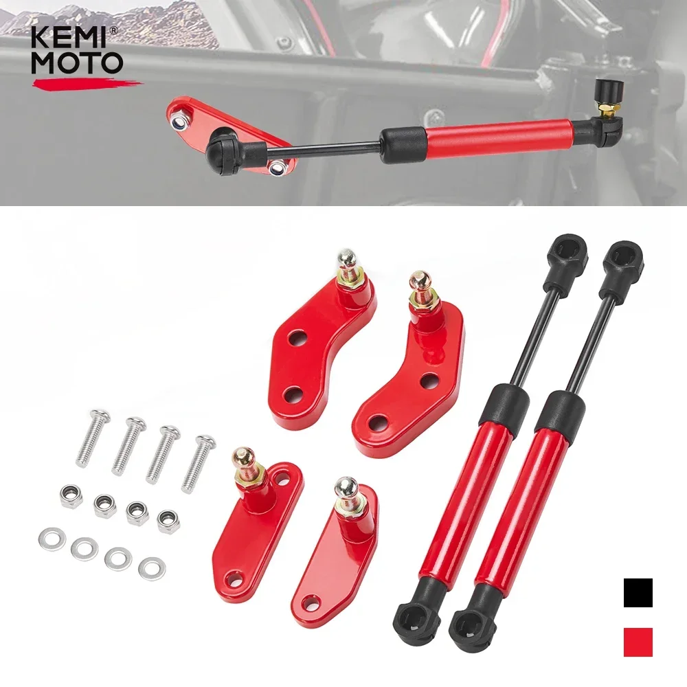 Kemimoto X3 Utv Set Di Apriporta In Alluminio Anodizzato Nero/Rosso Per Can Am Maverick X3, Maverick X3 Max 2/4 Porte 2017-2024