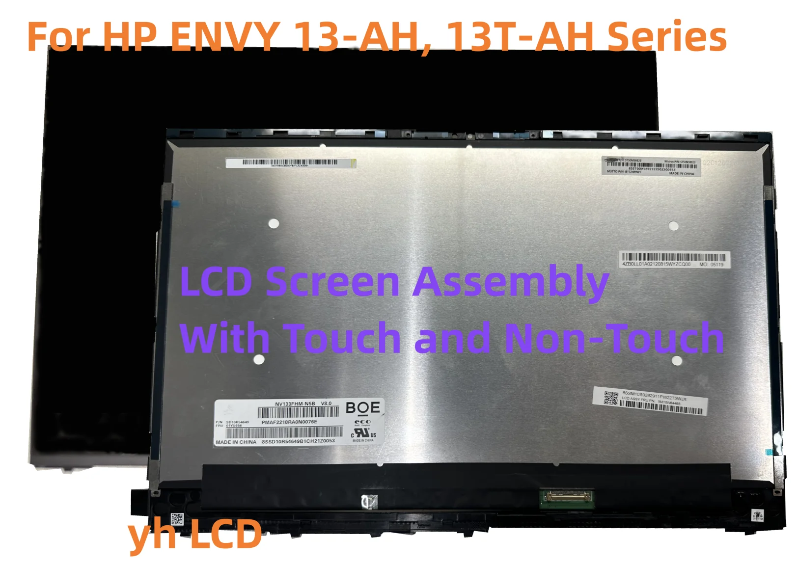 

13.3 Inch Touch Screen For HP Envy X360 13T-AH 13-AH 13-AQ 13T-AQ Series Matrix Display Replacement IPS FHD 4K UHD With Frame