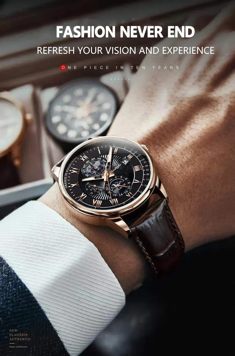 MOONBIFFY Luxury Watch - Wrist Shot