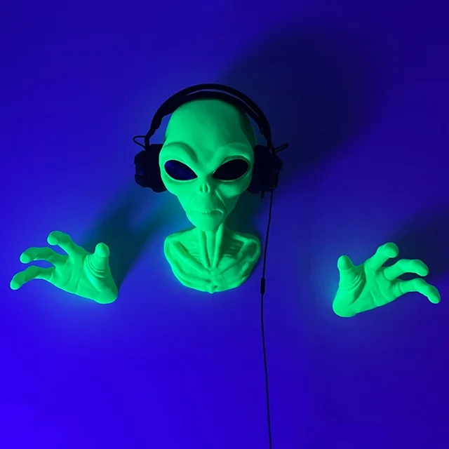 OVNI extraterrestre vert à 51 zones distales, ornement mural de salon d'étude, monstre d'organisation extraterrestre, cadeau d'amant de science-fiction 5
