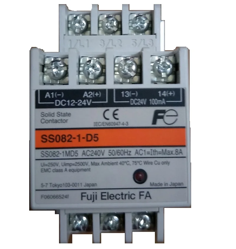 

FUJI Solid-state Contactor SS082-1-D5 AC240V 50/60HZ 8A