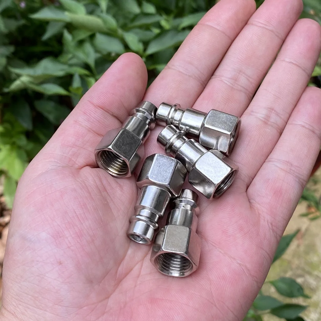 PF20 G1/4 BSP1/4 Europe Type Pneumatic Quick Fitting Connector Female Thread 5Pcs For Air Compressor Gun