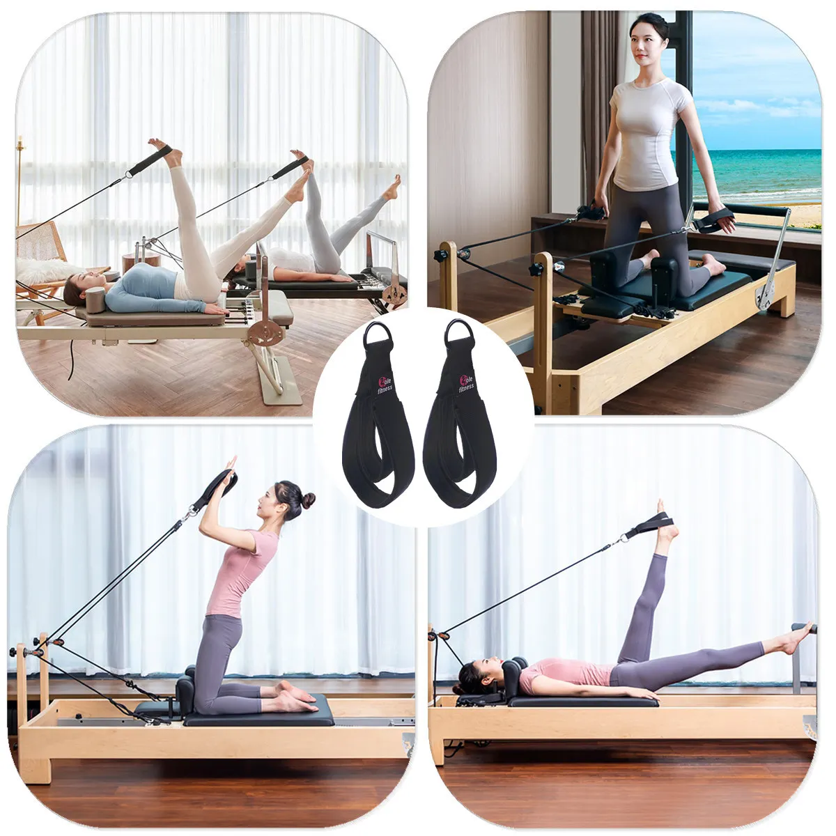 2PCS Pilates Double Loop Straps for Reformer Yoga Accessories for For Arm  Leg Exercises Home Gym Workout Personal Pilates Straps