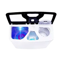 420w Power Mini Washer Can Wash 9.0kg Clothes+180w Power 7kg Dehydration Twin Tub Top Washer Three Tub Glass Washing Machine 2