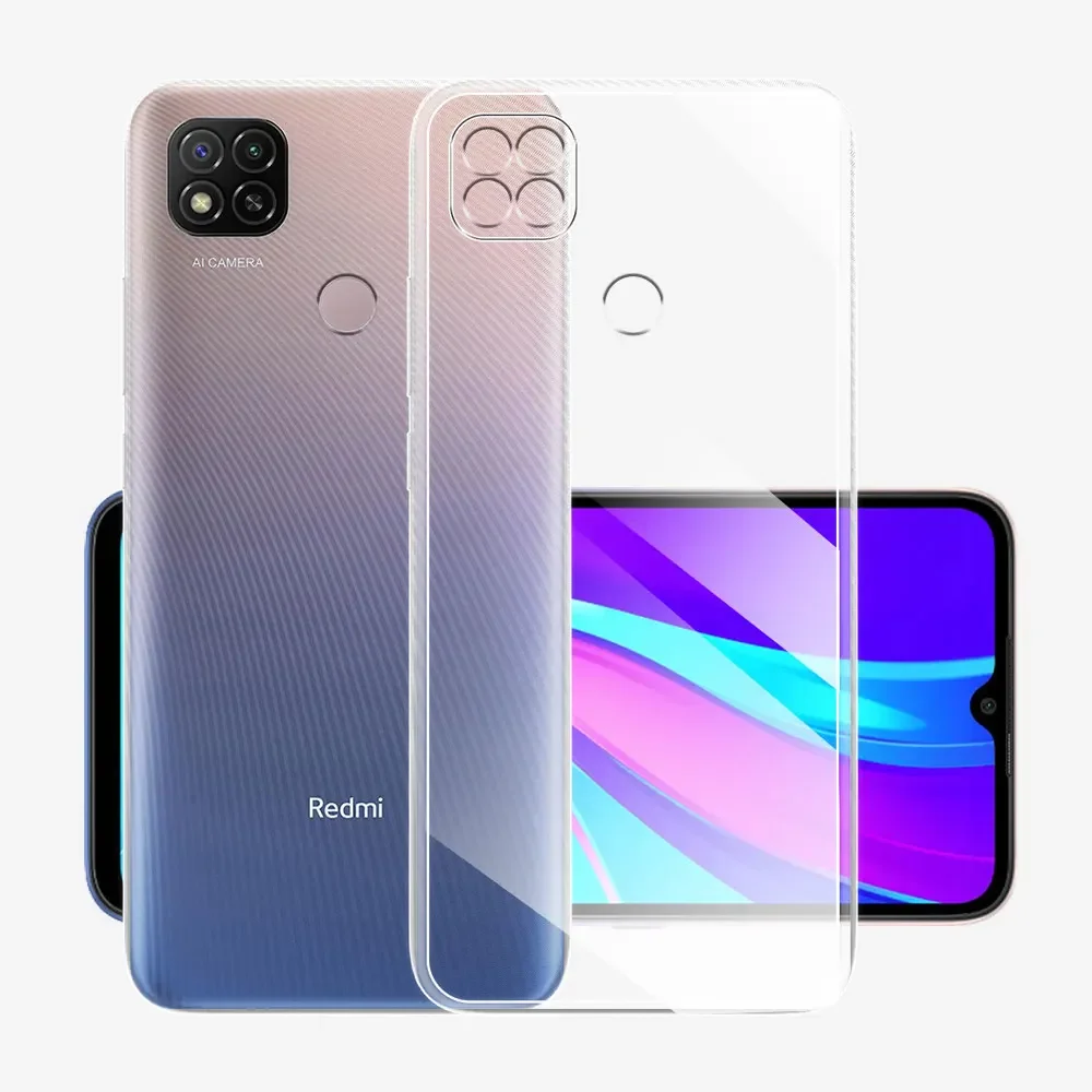 2 Cover Trasparenti Per Xiaomi Redmi 9C + 4G/NFC – Morbide Con Fiorellini