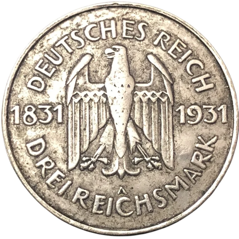 1931 Germania 3 Reichsmark Freiherr Vom Stein