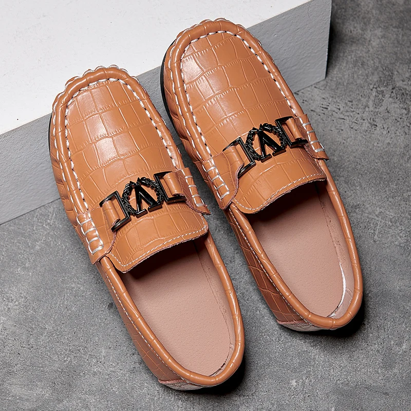 Children Shoes For Boys Loafers Sneakers Baby Soft Kids Shoes Leather Casual Toddler Girls Flats Slip-on Moccasin White