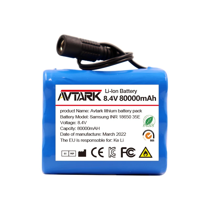 

8.4V Emergency DIY 18650 Lithium Battery Pack 2S3P 30AH 40Ah 50AH Fishing LED Light Bluetooth Speaker 7.4V Lithium Ion Battery