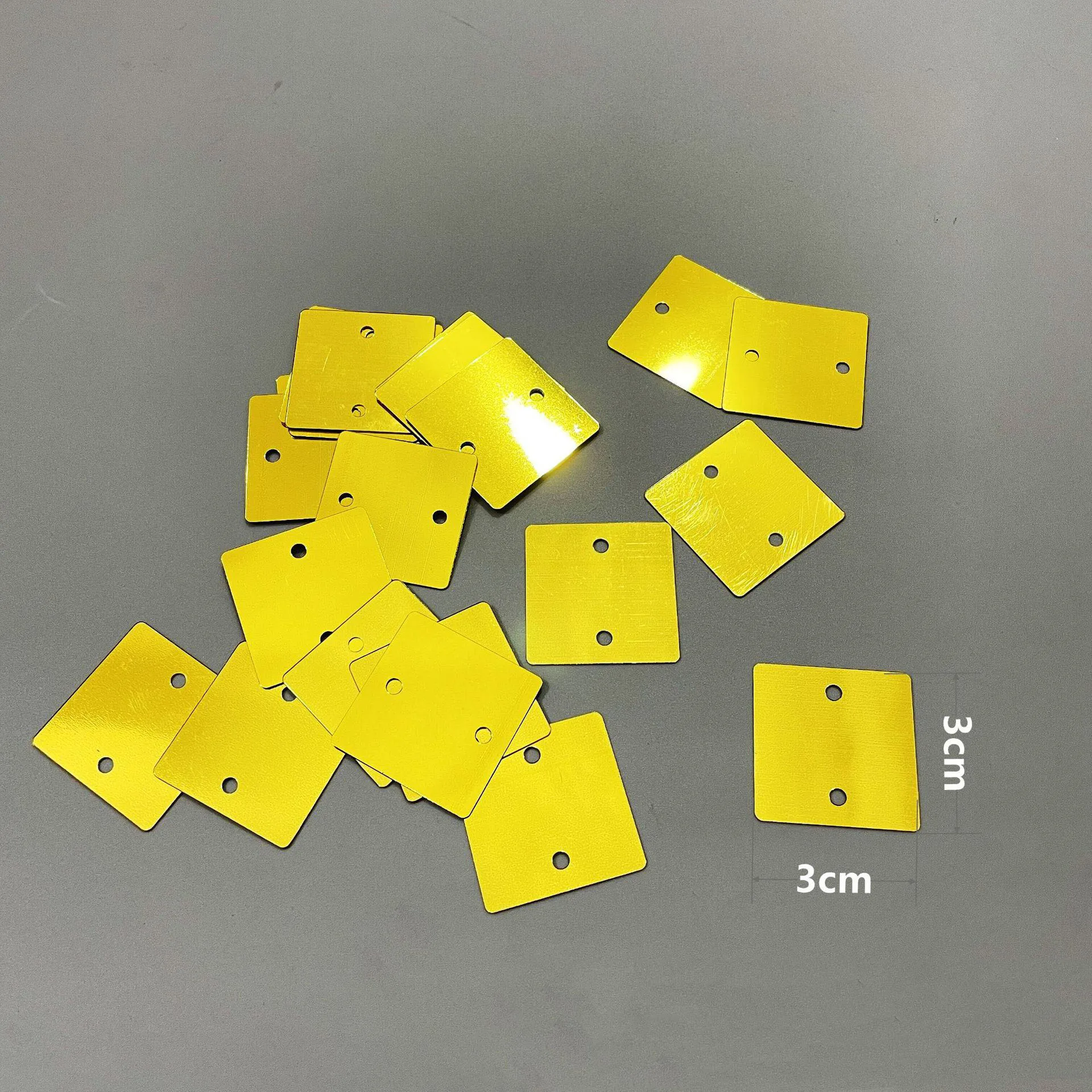 200-1000pc 30mm 2-hole Square PVC Sequin Paillettes For DIY Wedding Stage Garments Sewing Decorative Handmade Square Sequins