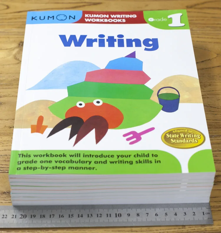 9 Books/Set Kumon Math Workbooks Word Problems Writing Reading G1