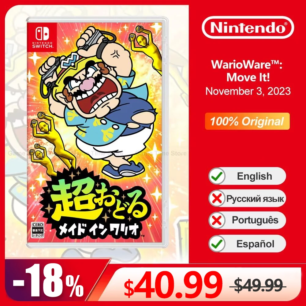 WarioWare Move It Jogos Nintendo Switch 100% Original Física Game