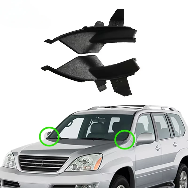 1 Pair For Lexus GX470 For Toyota Land Cruiser Prado 120 Series LC120 2003-2008 2009 Car Front Windshield Wiper Side Cowl Trim