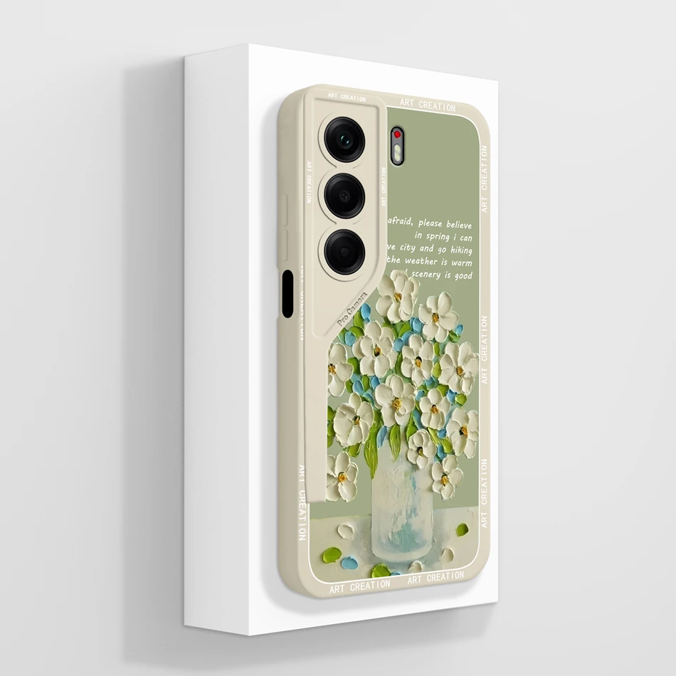Artistic Style Full Coverage Soft Liquid Silicone Phone Case Protector
