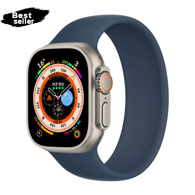 Silicone Solo Loop Strap for Apple Watch - Elastic Belt Bracelet