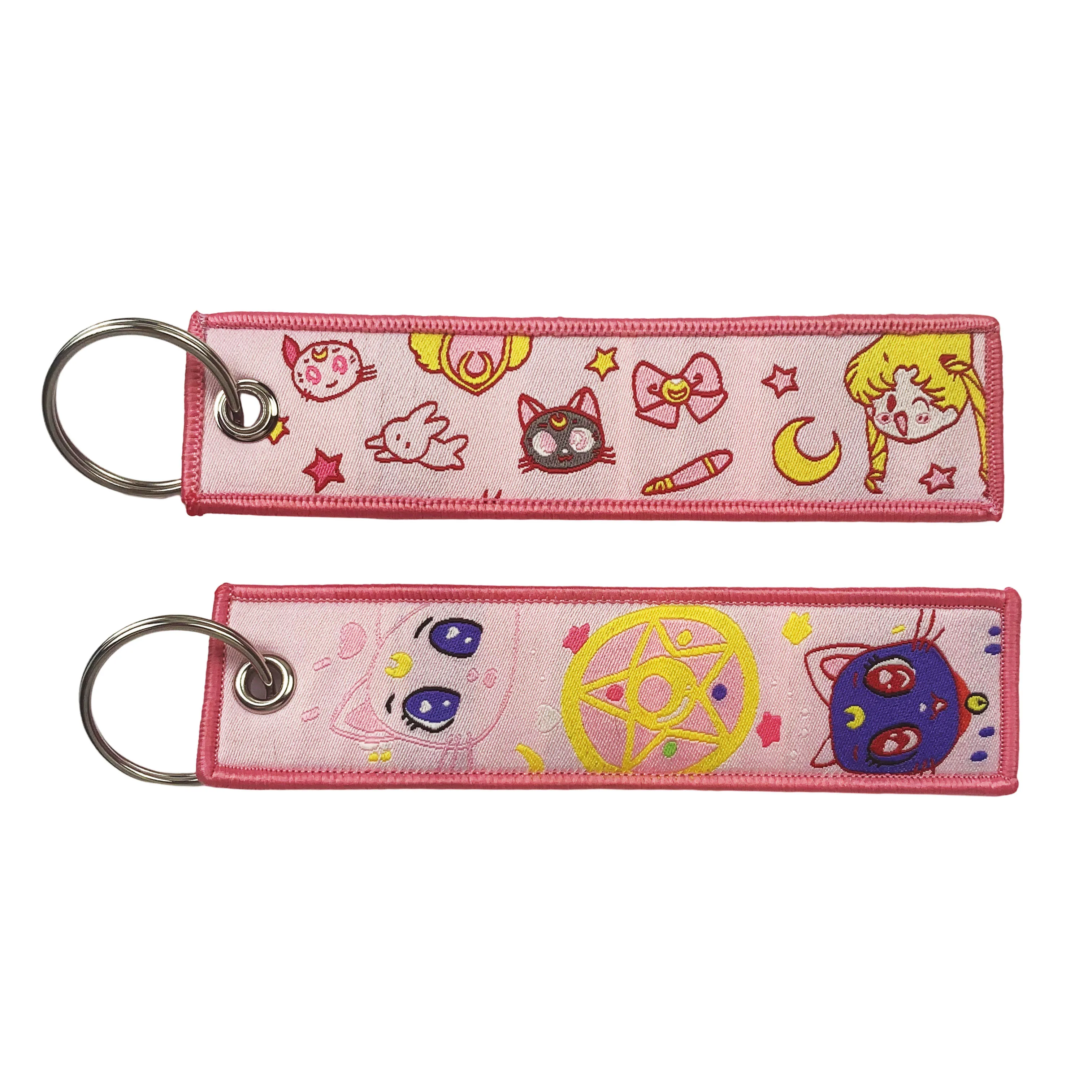 Großhandel Anime Cartoon Stickerei Schlüsselanhänger Schlüsselanhänger Schlüsselanhänger für Motorräder Autos Schlüsselanhänger Zubehör Schmuck Chaveiro Geschenke – Detail 2