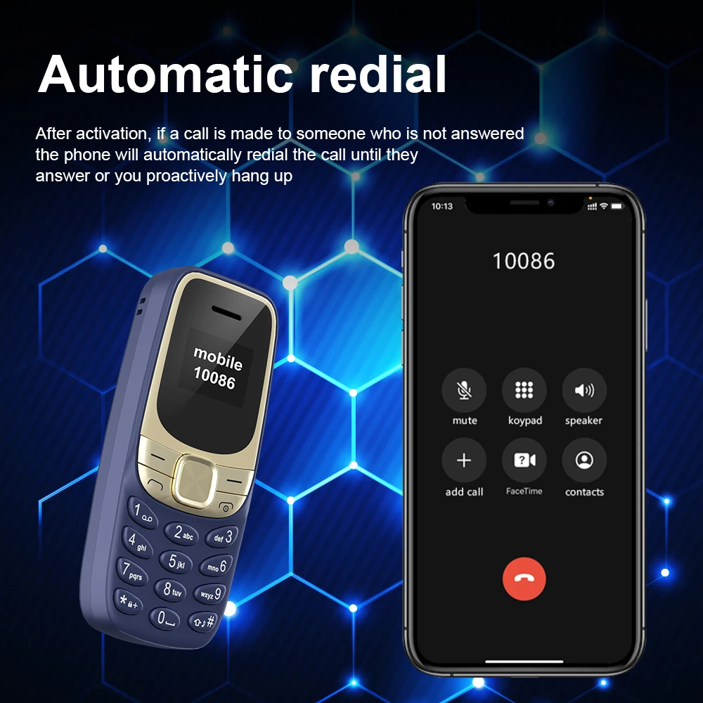 서보 BM35 미니 휴대 전화 2G GSM 무선 다이얼러 듀얼 SIM 매직 음성 알람 시계 블랙리스트 자동 통화 기록 핸드폰