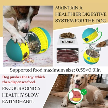 Interactive Dog Slow Feeder Toy Dog Puzzle Toys Food Dispenser for Medium Small Dogs Treat Dispensing Toy to Improve Digestion E 6