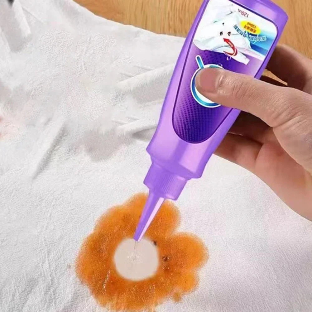 120 ML Laundry Stain Remover High Efficiency Active Enzyme Laundry Detergent Works on Most Coffee Mud Grease Oil Stain Remove