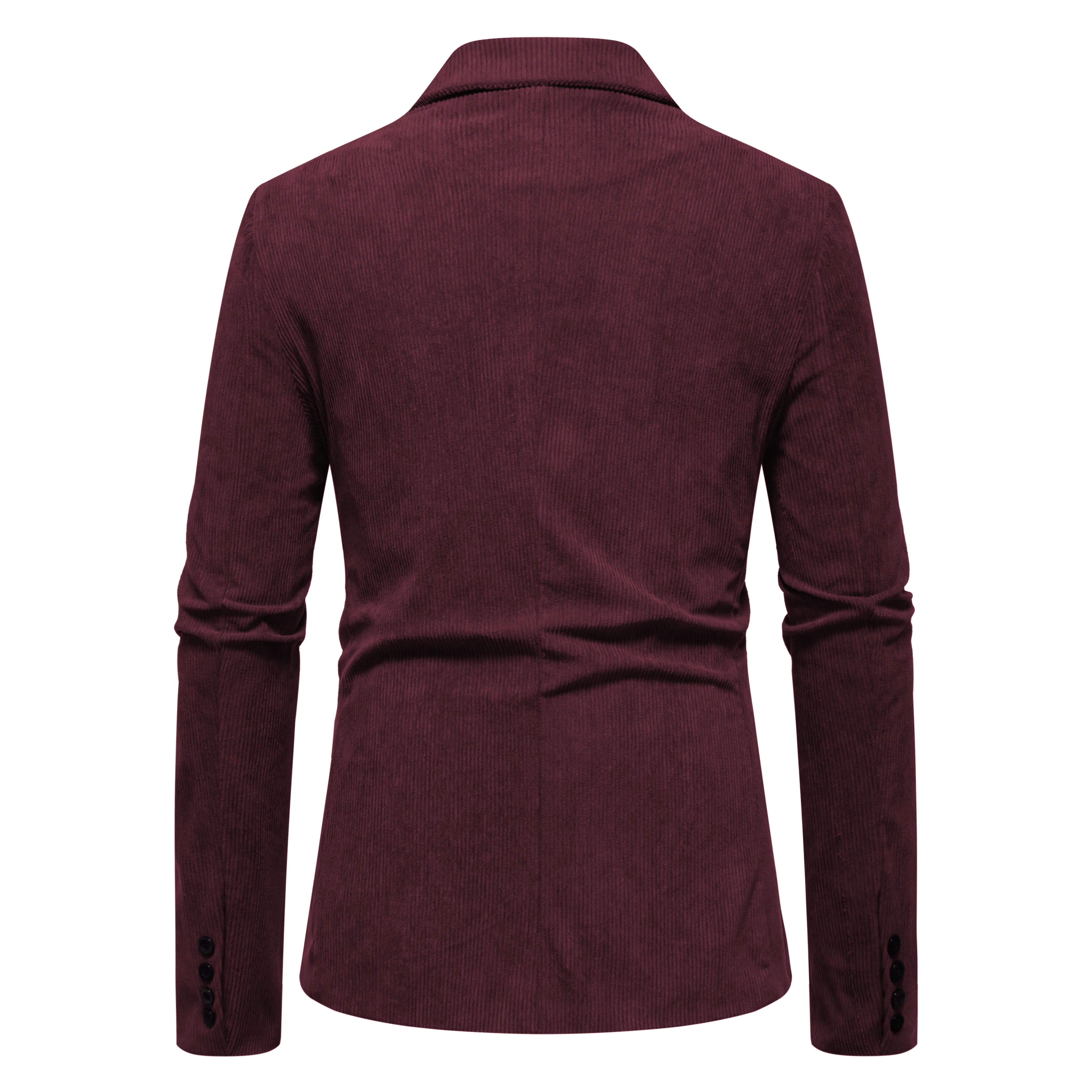 Men's Fashionable Casual Solid Color Corduroy Suit Jacket Multiple Pockets