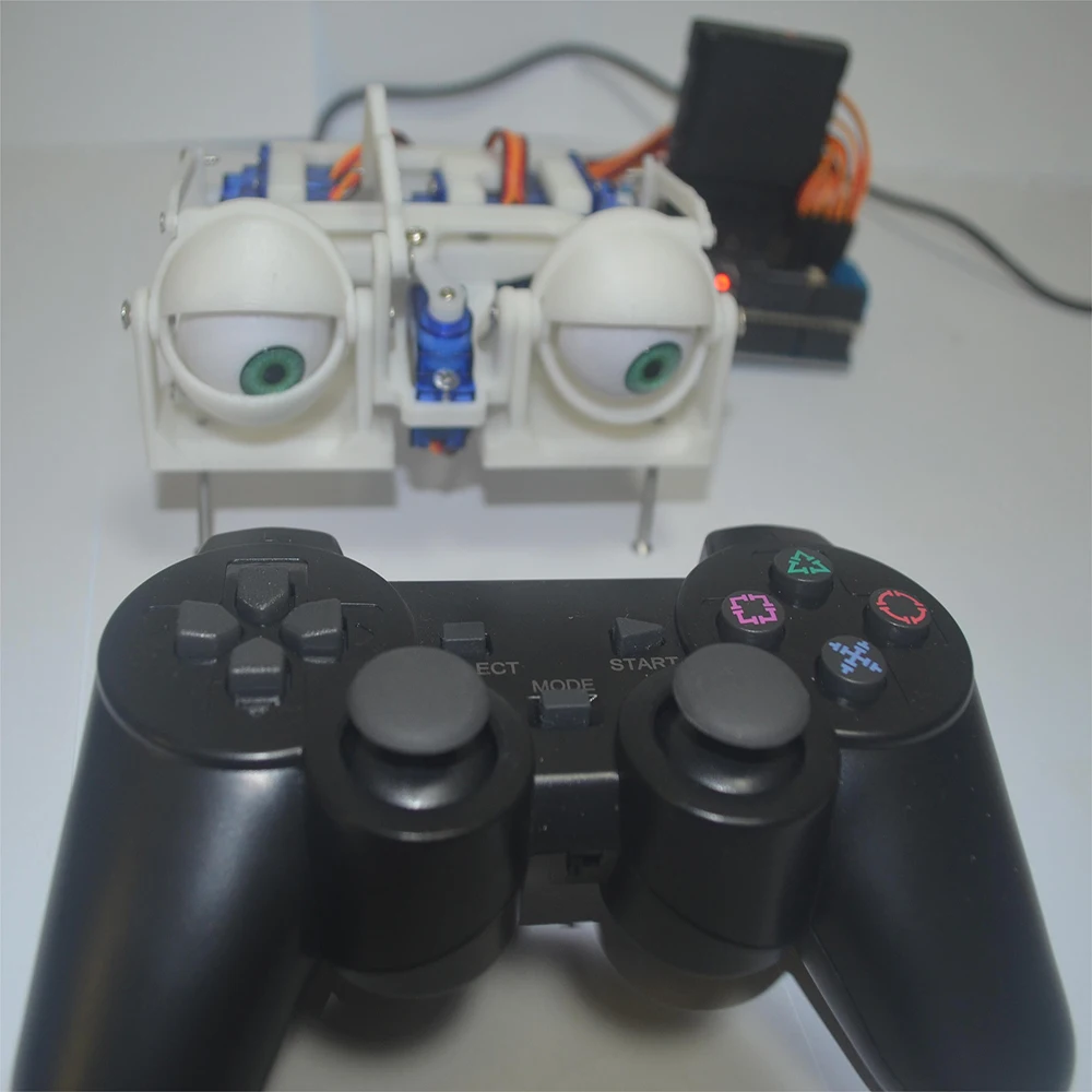 

SG90 Robotic Eye For Arduino Robot DIY Kit ESP32/UNO Controller Open Source Code PS2 Control Robot Eyes Programmable Robot Kit