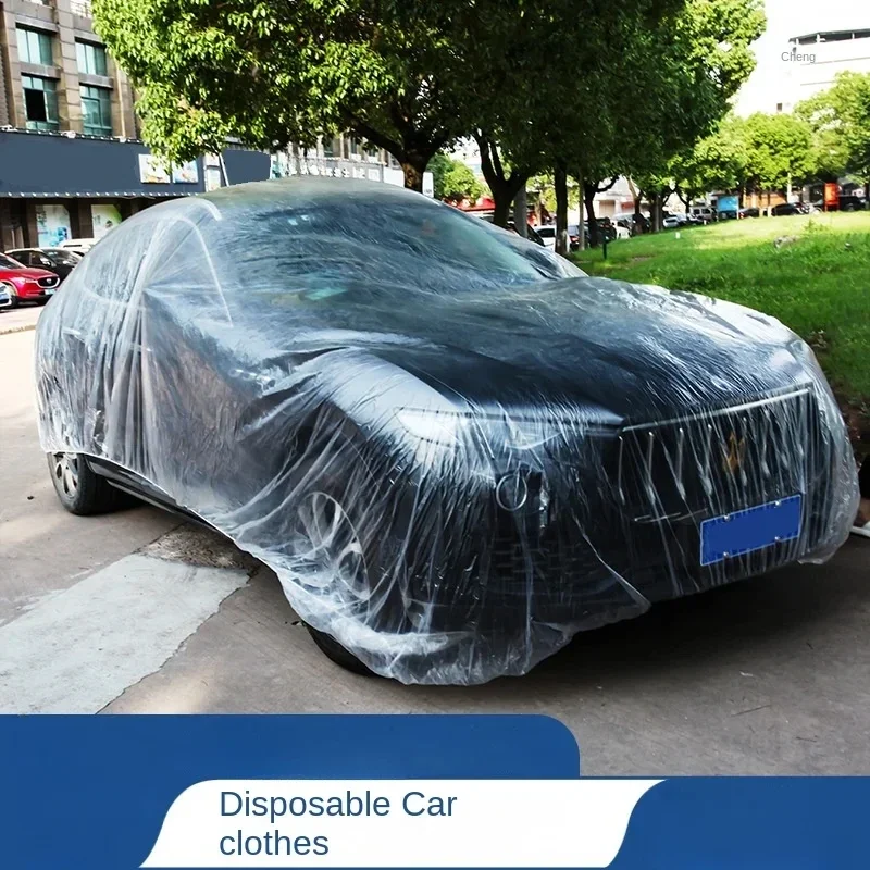 Auto Universal Car Coat Disposable Dust Cover Sunscreen Dustproof Waterproof Car Sunshade Car Transparent Full Car Cover