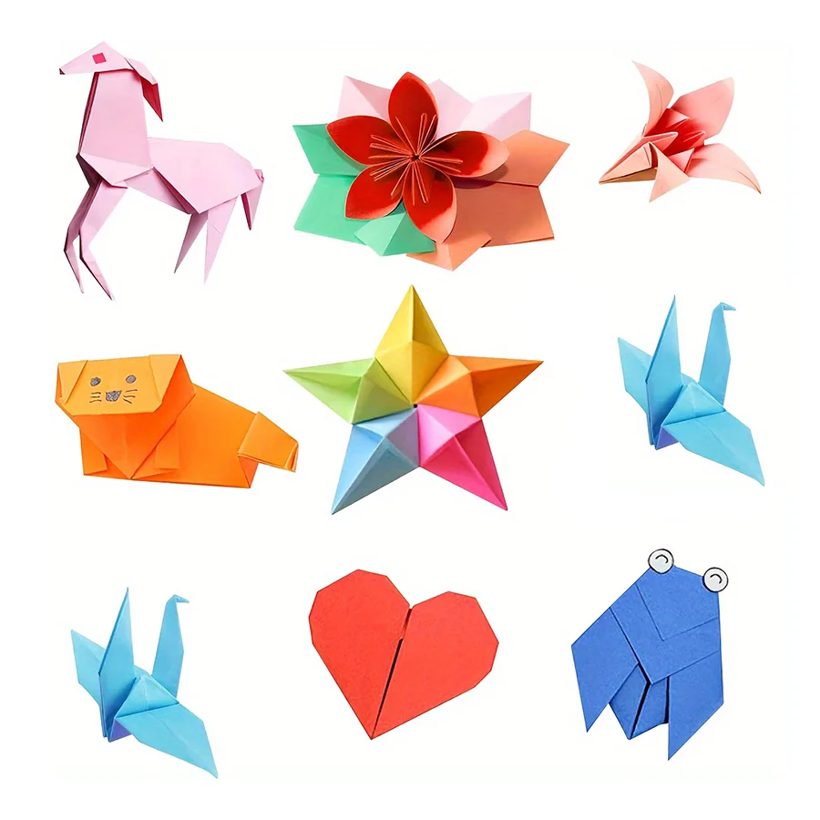 100 sheets of color A4 paper, DIY craft origami, for color printing paper, DIY arts and crafts paper cutting - 5