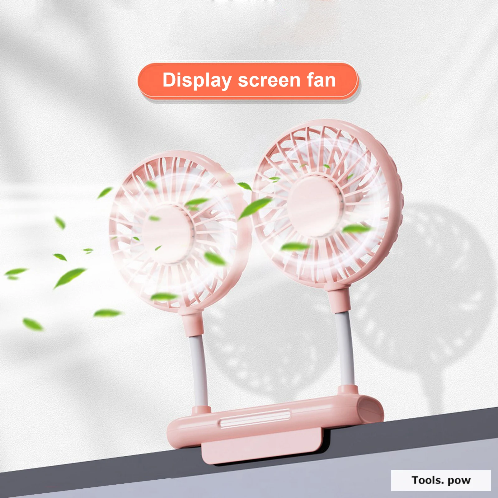 

Monitor Clip Fan Cooling Fan with 3 Speeds Blowout 240° Wind Office Fan with Sturdy Adjustable Clip Small Fan + USB-C Powered