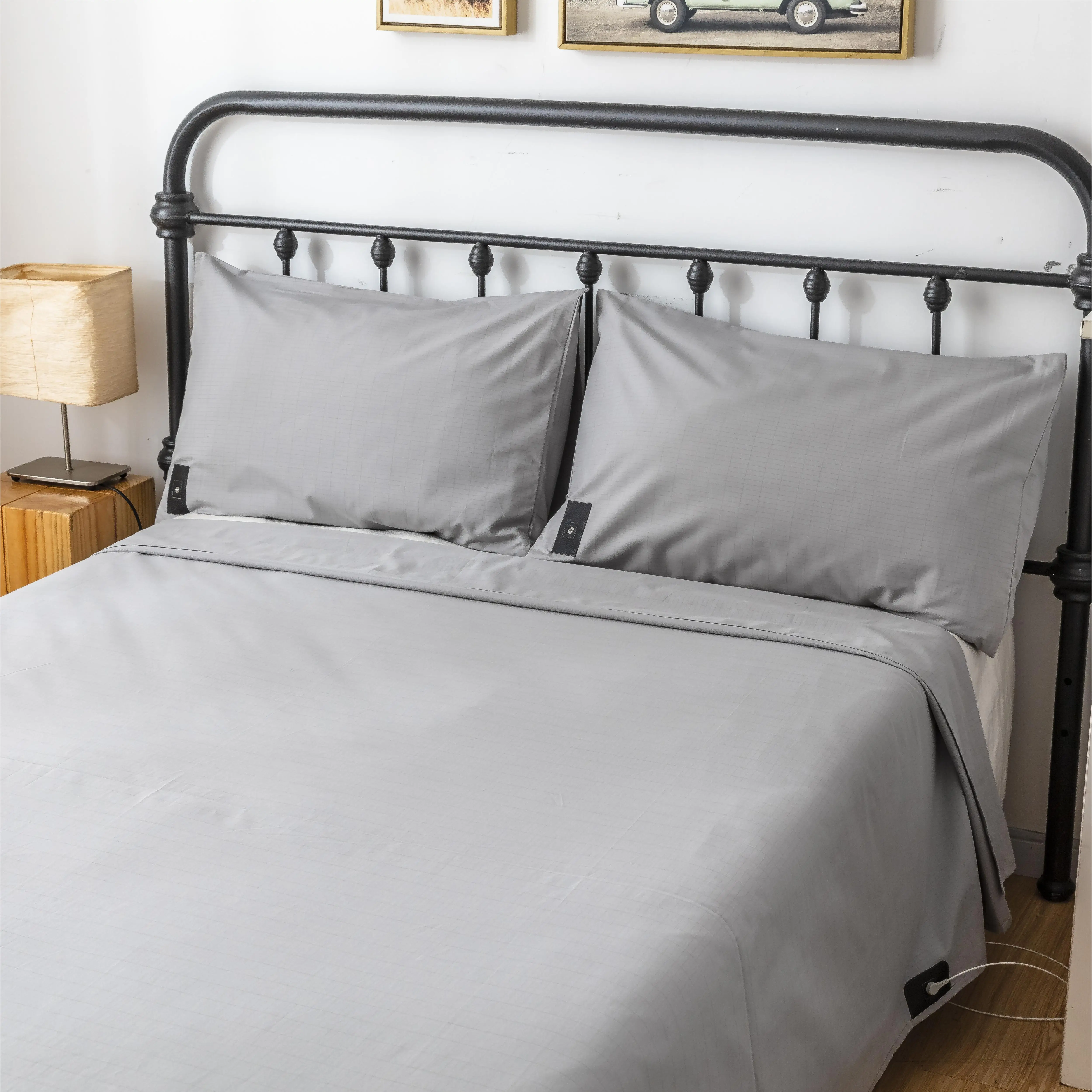 Silver Conductive Grounding Earthing ESD Pillowcase include a Local Plug for Healthy Good Sleep 4